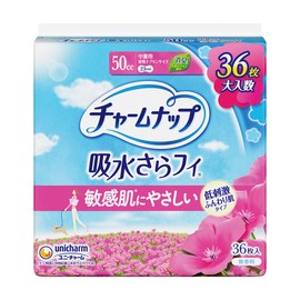 CharmNap Soft Skin Medium Absorbency Unscented Without Wings 1.7 fl oz (50 cc) 9.1 inches (23 cm) 36 Pieces (Urine Absorption Pads, Urine Leak Pads, Napkin Size) [For Those with Light Urine Leakage]