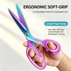 9.5" Rainbow Heavy Duty Tailor Fabric Scissors, Purple Pink
