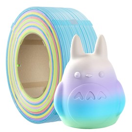 Chitu Systems 3D Printer Filament Refill Without Spool 1.75mm, Matte Rainbow PLA 1kg/2.2lb Suitable for Bambu Lab Reusable Spool