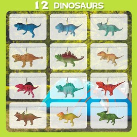 Hoolight Dinosaur String Lights with Bright Dinosaurs Realistic Looking Dinosaur Lights 12 LEDs 8.2ft Children Gift Boy's Room Decor Dino Lights(8 Mode)