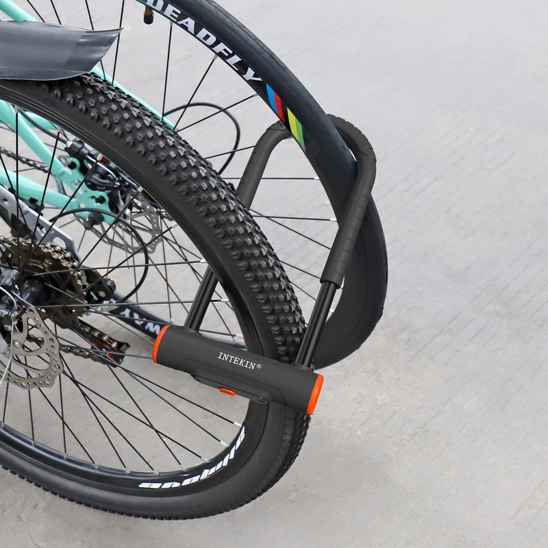 INTEKIN Bike U Lock Heavy Duty Bike Lock Bicycle Lock,