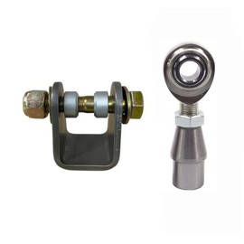 QS Components Weld-On Clevis Mount Hardware 1/2 Male RH Econ Rod End .083 Weld-In Bung Jam Nut