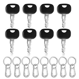 Ignition Key Replacement Key, 8 Pieces 14603 Construction Machinery Key Set with 10 Mini Excavator Replacement Keys for Tractors, Small Excavators, Forklifts, Forklifts, Wheel Loaders