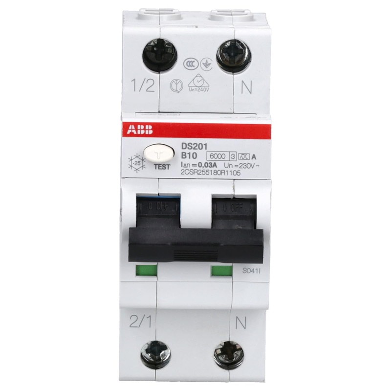 ABB DS201 INT.DIFF.MAGN. 6KA 1P+N A B10 30MA