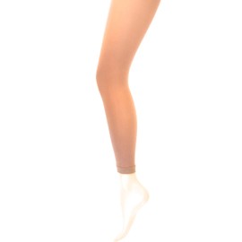 Mysasi Children's Footless Opaque Tights Size. 11-14 years. Natural.