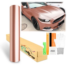 60"x84" (5FTx7FT) Copper Matte Metallic Satin Pearl Vinyl Wrap Sticker Sheet Film Car Auto Vehicle DIY Decal Bubble Free Air Release Self Adhesive Peel and Stick Free Tool Kit