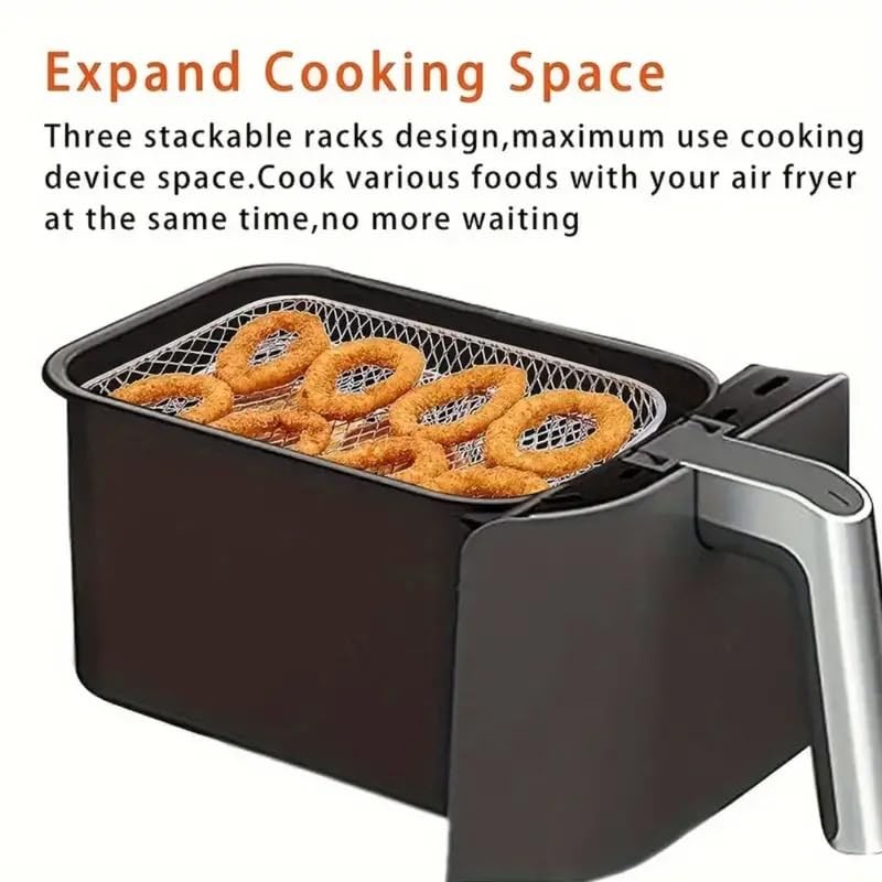 AIMALL 3-Piece Air Fryer Grill Rack – Food Grade 304