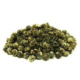 The Whistling Kettle Jasmine Pearls Tea- Light and Aromatic Flavored Green Tea with Jasmine-4oz (80 servings)