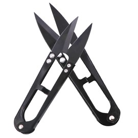 Hongmeru 2-Piece U-Shaped Sewing Scissors, Mini Cross Stitch Cutter, High-Carbon Steel Yarn Thread Snips, Embroidery Scissors, Mini DIY Trimmer for Fabric Cutting, Craft Clipper, Gardening Clippers