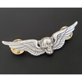 Skull Aviation Attack Helicopter Pilot Wing Badge Pin Insignia US Army