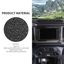 RAZPOY Navigation Panel Frame Cover for Bronco Accessories, Center Console Dashboard GPS Navigation Screen Panel Trim Compatible with 2021 2022 Ford Bronco, ABS Carbon Fiber