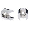 4 x Chrome Glass Plate Support Shelf Brackets Diameter 18