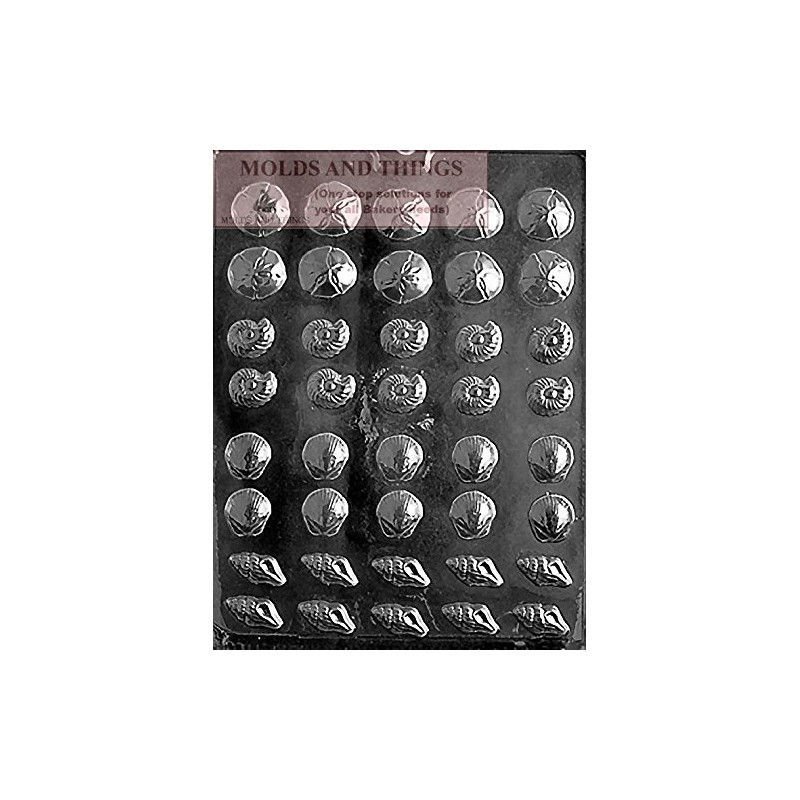 Tiny Shell Assortment Chocolate Candy Mold, 3D Shells Chocolate Candy