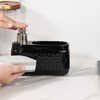 Black Dish Soap Dispenser with Sponge Holder, Large Capacity Ceramic