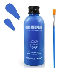 VIOLA HOUSE Face Body Painting Colours, Face & Body Colour Makeup, Body Colour, Christmas Gift Makeup, Easy to Clean and Use, 90 g / 3.14 oz (Blue)