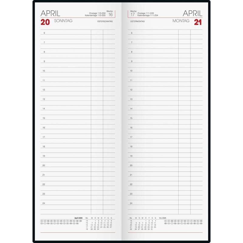 BRUNNEN Notebook Model 785 (2025), 1 Page = 1 Day,