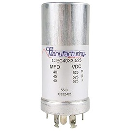 CE Manufacturing 40/40/40uF 525VDC Multi Section Can Capacitor