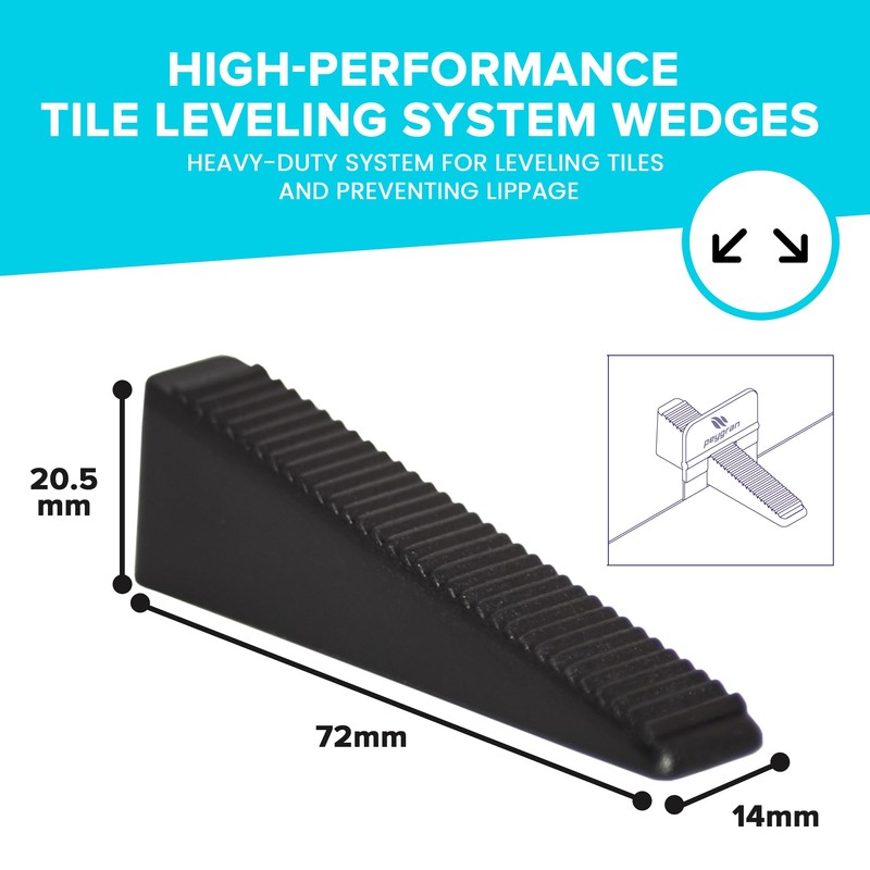 Peygran Classic Tile Leveling Wedges – 100 PCS Heavy-Duty, High-Performance