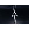 FPHNUY Men's Stainless Steel Coptic Anka Cross Religious Pendant Necklace,