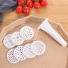 Manual Pasta Machine,White Noodle Making Machine with 7 Different Printing
