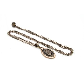 Tolkien Quote "Not All Those Who Wander Are Lost" Pendant Necklace With Redwood Design • Nerdy Fantasy Gift • Jewelry For Hobbit Fans - Necklace length: 20 in / 51 cm