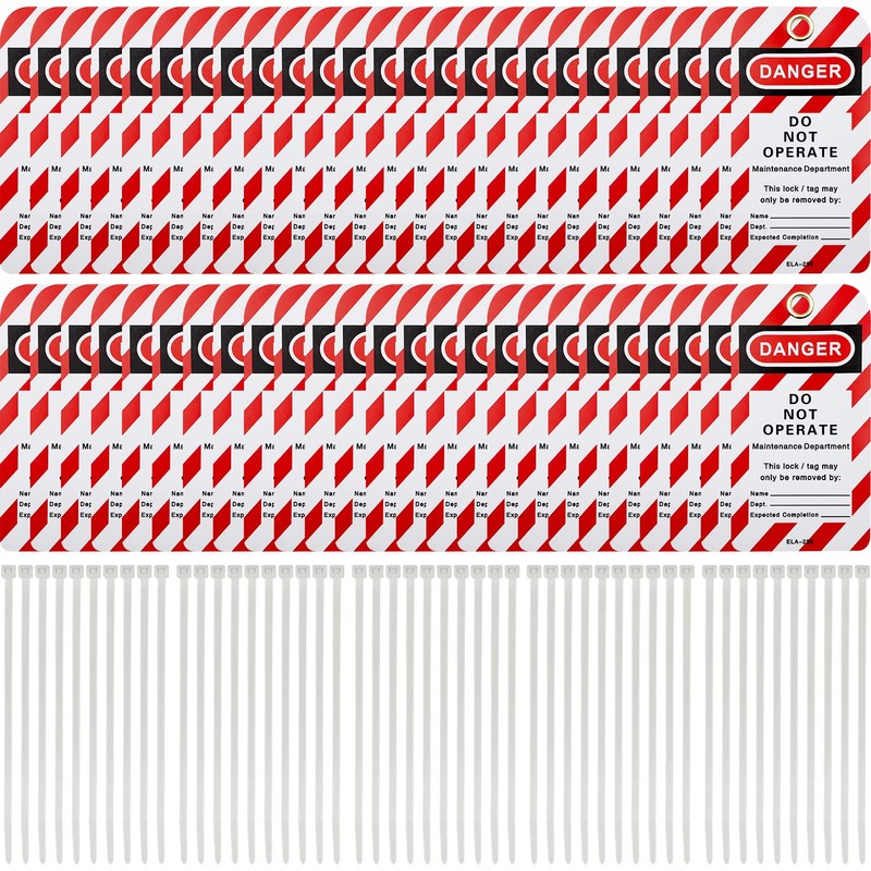 SAFBY Lockout Tagout Tags, 5.7"x2.9", OSHA Compliant, Loto Lock Out