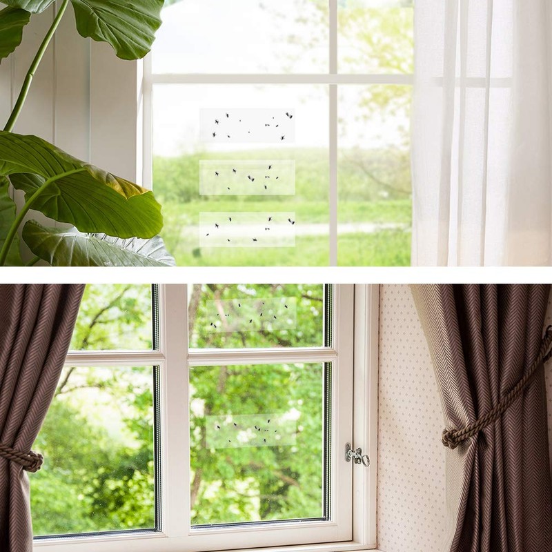 Kensizer 30-Pack Window Fly Traps for Indoors, Paper Sticky Strips,