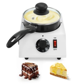 POWLAB Electric Chocolate Melting Pot, 1kg Capacity, Adjustable Temperature, Ceramic Coating, Easy to Clean, Multi-Use for Chocolate, Butter, Cheese, and Candy - Perfect for Home and Commercial Use