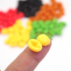 Hymyily 50pcs Colorful Plastic Artificial Coffee Beans Artificial Plants DIY Photography Props Party Gift Home Decor 5 Colors Mixed