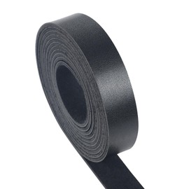 Picheng Leather Strap Black 1 Inch Wide 100 Inches Long Leather Strip,2.6mm Thick Soft Leather Straps for Crafts,Leather Belt Strips,Hobby Workshop (Black)