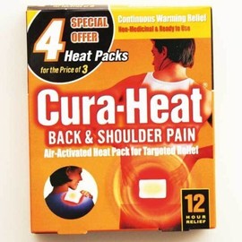Cura-heat Back Shoulder Pain 3+1 Free, 4 Count