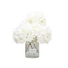 DuHouse Artificial Bigger Silk Hydrangea Flower Heads with Stem Fake