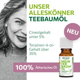 alkmene My 100% Pure Tea Tree 10 ml Vegan & Climate Neutral Natural Australian Tea Tree Oil for Skin and Hair