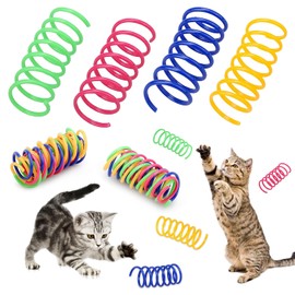 DGUSO 48 Stück Katzenspielzeug Spiralfeder Bunte Spirale Spielzeug Katze Spring Spirale FüR Katze Interaktives Spirale Katzenspielzeug Geeignet für Kätzchen zum Spielen