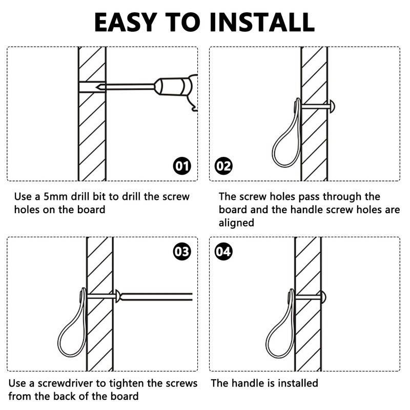 ZEACCT 6 Pcs Leather Drawer Pull, Drawer Pulls Handmade Leather,