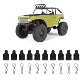 Ausla Universal RC Body Clips with Pull Tabs, 10 Pieces RC Body Clips Exceed Truck Shell Replacement Parts for 1/18 RC Car Parts (Black)