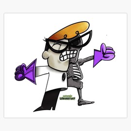 Leyland Designs Dexters Laboratory Fan Art 1 Bumper Sticker Window Water Bottle Decal 5""