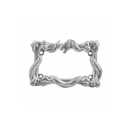3D Chrome Motorcycle License Plate Frame - Snake