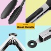 HINMAY 9" Silicone Kitchen Tongs with Silicon tips, Set of
