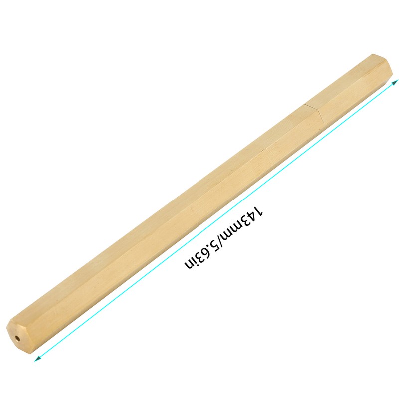 Brushed Brass Gel Pen Hexagon 0.5mm Writing Pen School Office