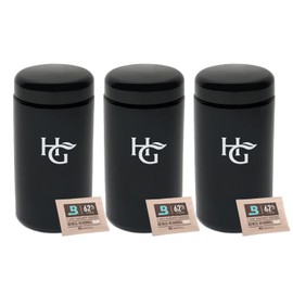Herb Guard - 1 Oz Airtight Jar & Container [3 Pack] (500 ml) Airtight Ultraviolet Protection Keeps Goods Fresh for Months