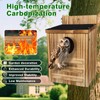 DRYLF Screech Owl House, Owl Bird Box Large Handmade Wooden