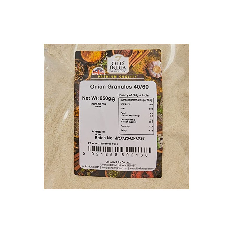 Old India Onion Granules 40/60 250g