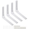 Shelf Brackets, 4 Pack L Shape 6 x 8 inch