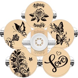 Libre 3 & Plus Tattoo Sensor Covers Waterproof, 10 Pack Amolyfe Freestyle Libre 3 Covers, Bump-Proof with Hard Cap, Waterproof Breathable Medical CGM Adhesive Patches, 14-Day CGM Protection (Rose)