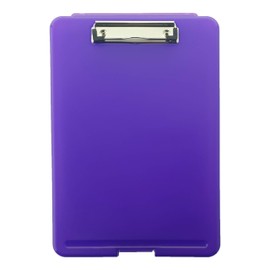 A4 Clipboard Box File Durable Waterproof Document Filing Storage Case Office (Purple)