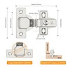 Chibery 2 Pack 5/8" Overlay Hinges, 48mm Quiet 3D Soft