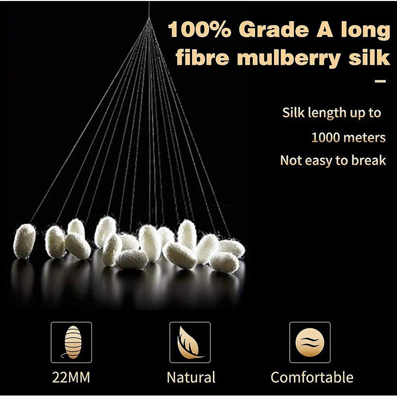 RUIPTSKE 22 Mothers, 100% Silk, 600 Thread Count, Natural Silk