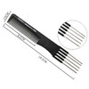 4 Pack Black Carbon Lift Teasing Combs with Metal Prong,Strength