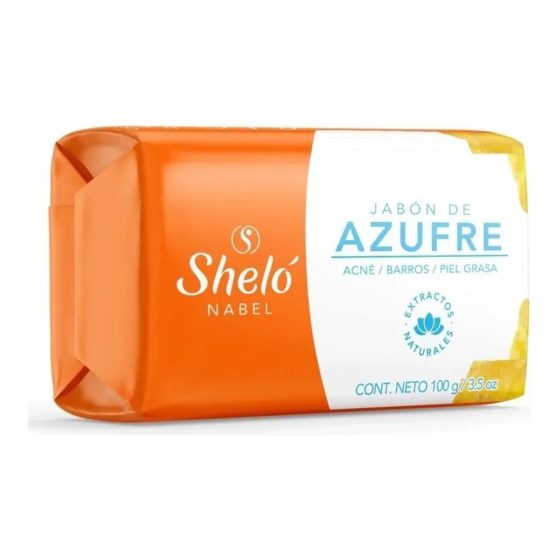 Jabón Azufre Sheló Nabel Para Piel Grasa Y Acné 100g